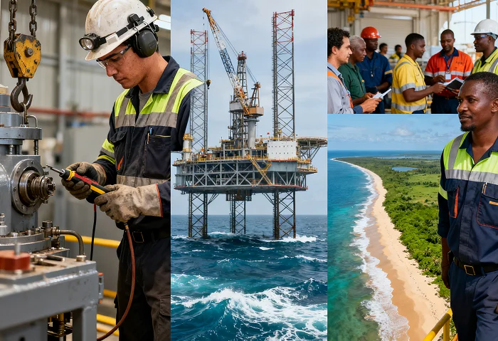 different roles within the oil and gas industry in Guyana
